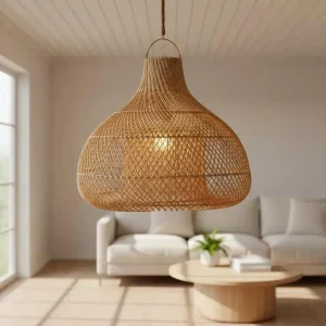 ĐÈN THẢ TRẦN MÂY TRE ĐAN THỦ CÔNG