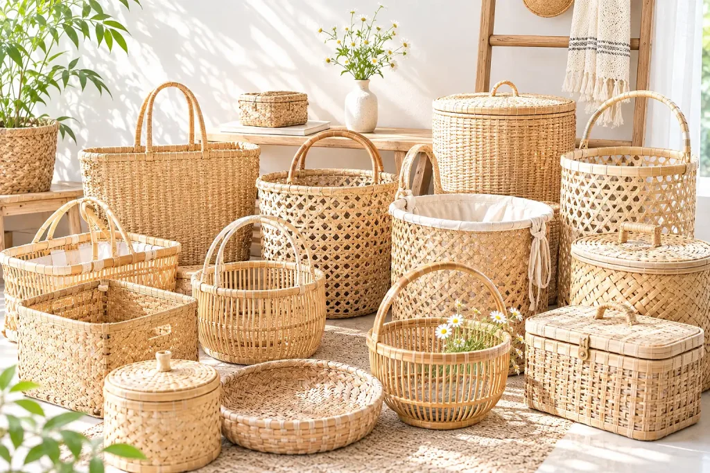 Các sản phẩm mây tre đan Phú Vinh